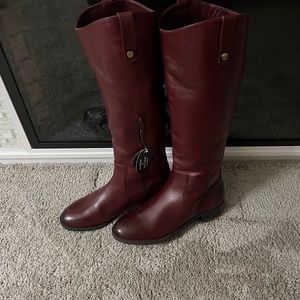 INC Leather Burgundy Boots